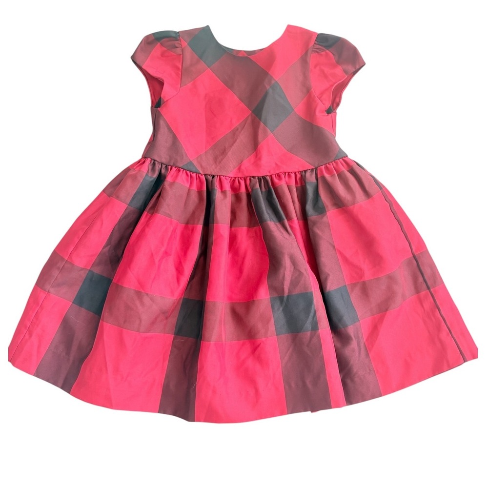 Ralph Lauren Toddler Girls Red Black Plaid Dress with Bloomers 24M Holiday
